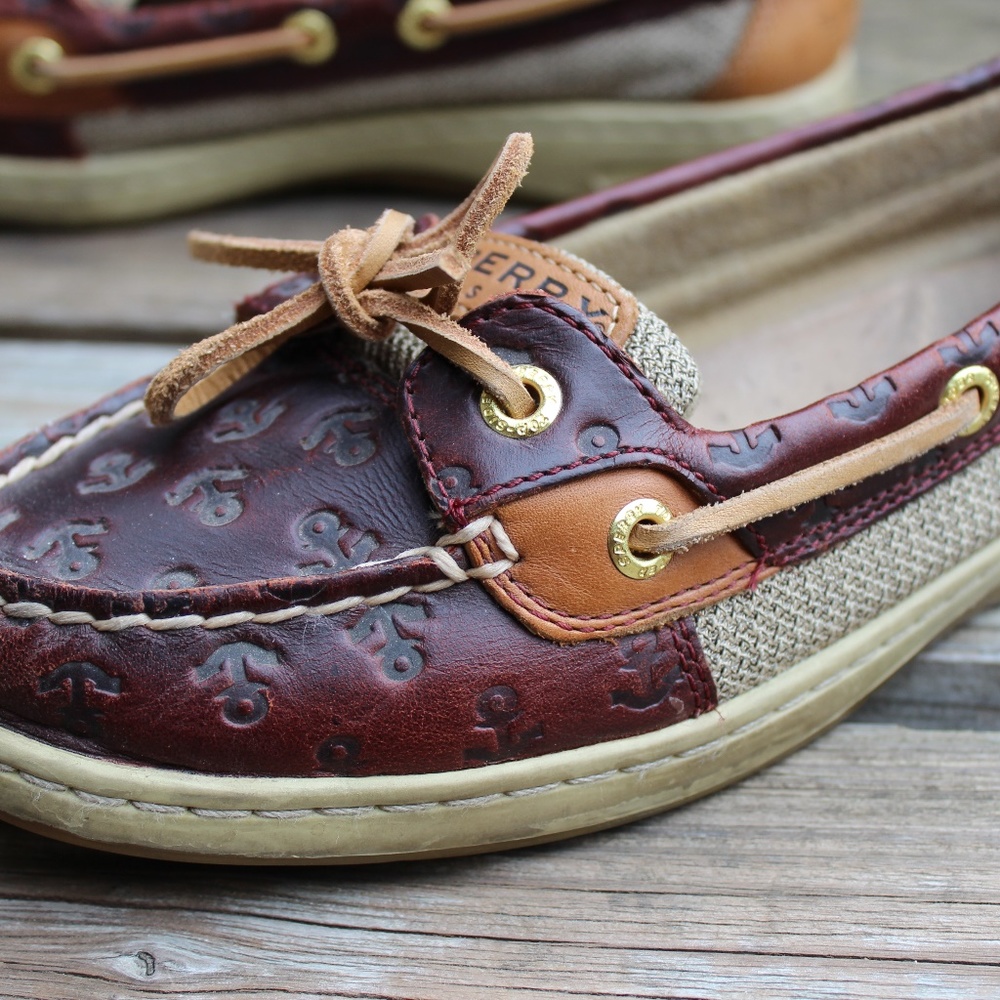 SPERRY Angelfish Top-Sider Leather Boat Shoe 7 - Picture 2 of 7